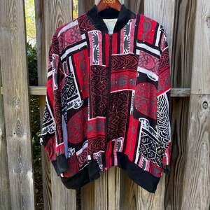 VTG Saint Germain Woman Patchwork Maximalist Beaded Soft Bomber Jacket Size 3X